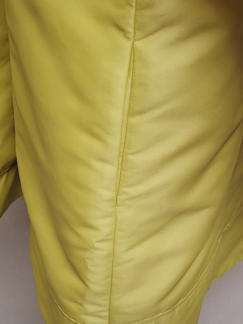 Nine West Yellow Mod Pleated Collar Three-quarter Bell Sleeve Oversized Raincoat - Picture 7 of 12